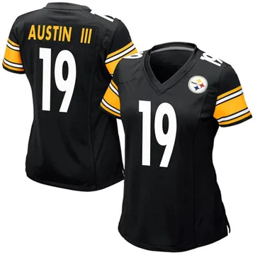 Women's Nike Pittsburgh Steelers Calvin Austin III Black Team Color Jersey - Game