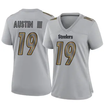 Women's Nike Pittsburgh Steelers Calvin Austin III Gray Atmosphere Fashion Jersey - Game