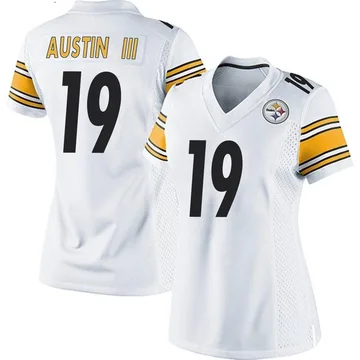 Women's Nike Pittsburgh Steelers Calvin Austin III White Jersey - Game
