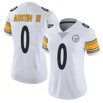 Women's Nike Pittsburgh Steelers Calvin Austin III White Vapor Untouchable Jersey - Limited
