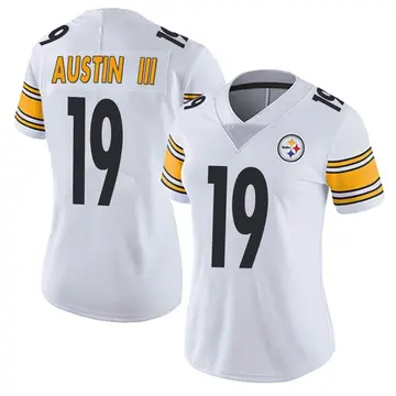 Women's Nike Pittsburgh Steelers Calvin Austin III White Vapor Untouchable Jersey - Limited