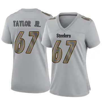 Women's Nike Pittsburgh Steelers Calvin Taylor Jr. Gray Atmosphere Fashion Jersey - Game