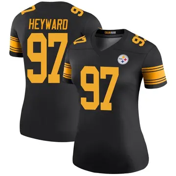 Women's Nike Pittsburgh Steelers Cameron Heyward Black Color Rush Jersey - Legend