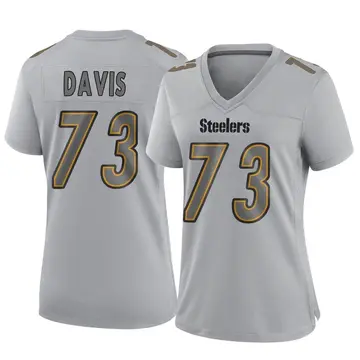 Women's Nike Pittsburgh Steelers Carlos Davis Gray Atmosphere Fashion Jersey - Game