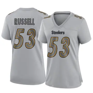 Women's Nike Pittsburgh Steelers Chapelle Russell Gray Atmosphere Fashion Jersey - Game