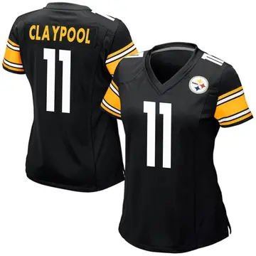 Women's Nike Pittsburgh Steelers Chase Claypool Black Team Color Jersey - Game