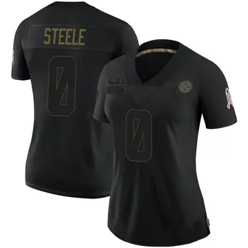 Women's Nike Pittsburgh Steelers Chris Steele Black 2020 Salute To Service Jersey - Limited
