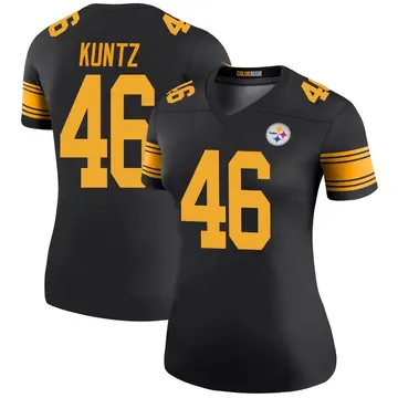 Women's Nike Pittsburgh Steelers Christian Kuntz Black Color Rush Jersey - Legend