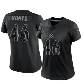 Women's Nike Pittsburgh Steelers Christian Kuntz Black Reflective Jersey - Limited