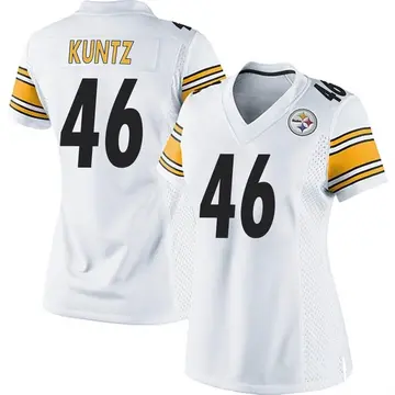 Women's Nike Pittsburgh Steelers Christian Kuntz White Jersey - Game
