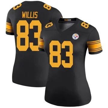 Women's Nike Pittsburgh Steelers Damion Willis Black Color Rush Jersey - Legend