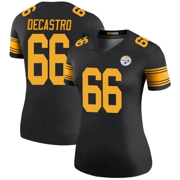 Women's Nike Pittsburgh Steelers David DeCastro Black Color Rush Jersey - Legend