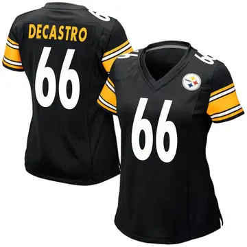 Women's Nike Pittsburgh Steelers David DeCastro Black Team Color Jersey - Game