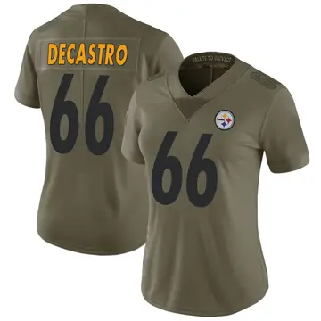 Women's Nike Pittsburgh Steelers David DeCastro Green 2017 Salute to Service Jersey - Limited