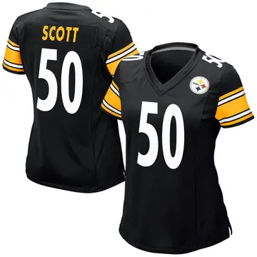 Women's Nike Pittsburgh Steelers Delontae Scott Black Team Color Jersey - Game