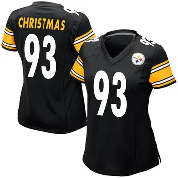 Women's Nike Pittsburgh Steelers Demarcus Christmas Black Team Color Jersey - Game