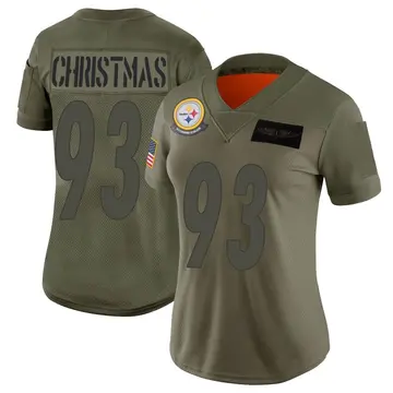 Women's Nike Pittsburgh Steelers Demarcus Christmas Camo 2019 Salute to Service Jersey - Limited