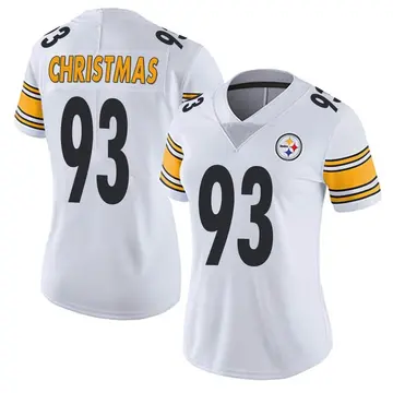 Women's Nike Pittsburgh Steelers Demarcus Christmas White Vapor Untouchable Jersey - Limited