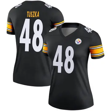 Women's Nike Pittsburgh Steelers Derrek Tuszka Black Jersey - Legend
