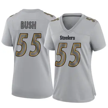 Women's Nike Pittsburgh Steelers Devin Bush Gray Atmosphere Fashion Jersey - Game