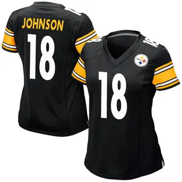 Women's Nike Pittsburgh Steelers Diontae Johnson Black Team Color Jersey - Game