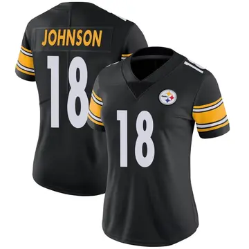Women's Nike Pittsburgh Steelers Diontae Johnson Black Team Color Vapor Untouchable Jersey - Limited
