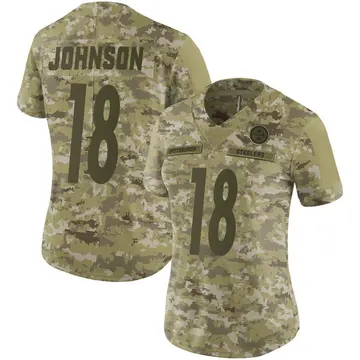 Women's Nike Pittsburgh Steelers Diontae Johnson Camo 2018 Salute to Service Jersey - Limited