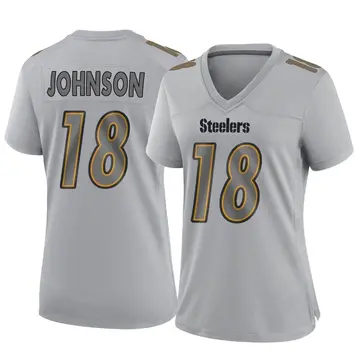 Women's Nike Pittsburgh Steelers Diontae Johnson Gray Atmosphere Fashion Jersey - Game