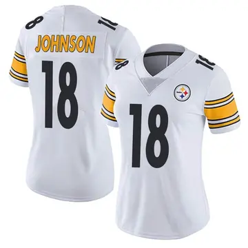 Women's Nike Pittsburgh Steelers Diontae Johnson White Vapor Untouchable Jersey - Limited