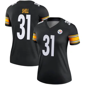 Women's Nike Pittsburgh Steelers Donnie Shell Black Jersey - Legend