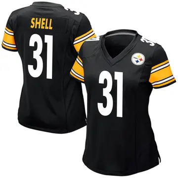 Women's Nike Pittsburgh Steelers Donnie Shell Black Team Color Jersey - Game