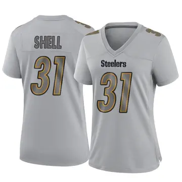 Women's Nike Pittsburgh Steelers Donnie Shell Gray Atmosphere Fashion Jersey - Game