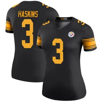 Women's Nike Pittsburgh Steelers Dwayne Haskins Black Color Rush Jersey - Legend