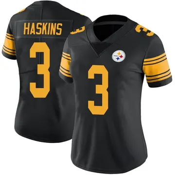 Women's Nike Pittsburgh Steelers Dwayne Haskins Black Color Rush Jersey - Limited