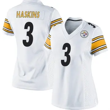 Women's Nike Pittsburgh Steelers Dwayne Haskins White Jersey - Game