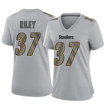 Women's Nike Pittsburgh Steelers Elijah Riley Gray Atmosphere Fashion Jersey - Game