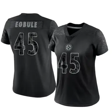 Women's Nike Pittsburgh Steelers Emeke Egbule Black Reflective Jersey - Limited