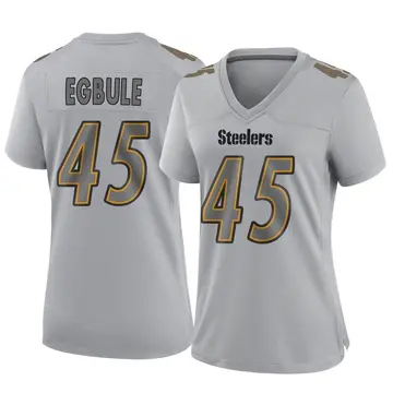 Women's Nike Pittsburgh Steelers Emeke Egbule Gray Atmosphere Fashion Jersey - Game