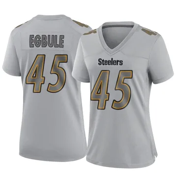 Women's Nike Pittsburgh Steelers Emeke Egbule Gray Atmosphere Fashion Jersey - Game