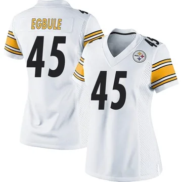 Women's Nike Pittsburgh Steelers Emeke Egbule White Jersey - Game