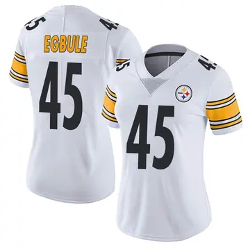 Women's Nike Pittsburgh Steelers Emeke Egbule White Vapor Untouchable Jersey - Limited