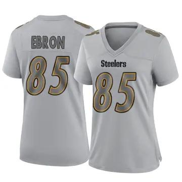 Women's Nike Pittsburgh Steelers Eric Ebron Gray Atmosphere Fashion Jersey - Game