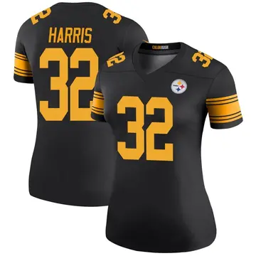 Women's Nike Pittsburgh Steelers Franco Harris Black Color Rush Jersey - Legend