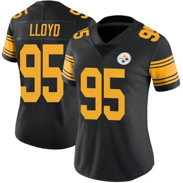 Women's Nike Pittsburgh Steelers Greg Lloyd Black Color Rush Jersey - Limited