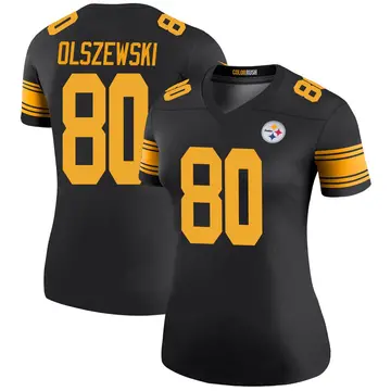 Women's Nike Pittsburgh Steelers Gunner Olszewski Black Color Rush Jersey - Legend