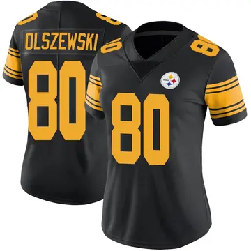Women's Nike Pittsburgh Steelers Gunner Olszewski Black Color Rush Jersey - Limited