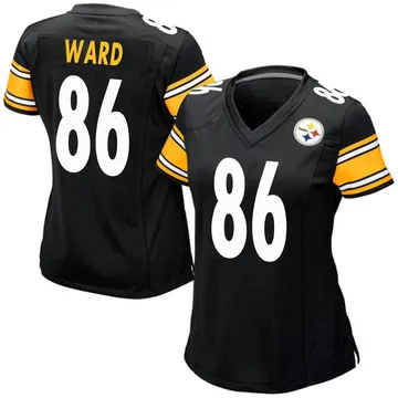 Women's Nike Pittsburgh Steelers Hines Ward Black Team Color Jersey - Game