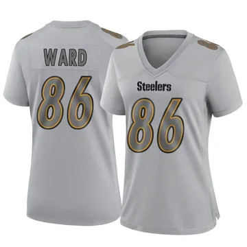 Women's Nike Pittsburgh Steelers Hines Ward Gray Atmosphere Fashion Jersey - Game