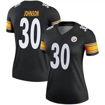 Women's Nike Pittsburgh Steelers Isaiah Johnson Black Jersey - Legend