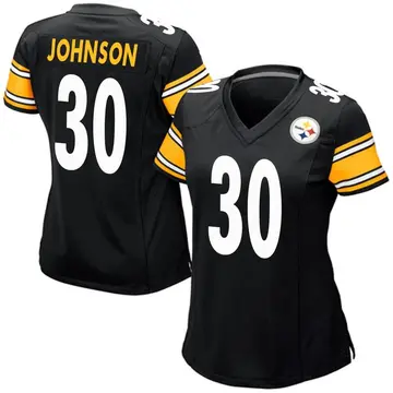 Women's Nike Pittsburgh Steelers Isaiah Johnson Black Team Color Jersey - Game